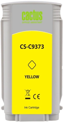 Картридж струйный Cactus CS-C9373 №72 фото желтый (130мл) для HP DJ T610/T620/T770/T1100/T1100/T1120/T1200 с чипом