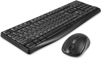 Клавиатура + мышь Оклик S260W клав:черный мышь:черный USB беспроводная Multimedia (2066170)