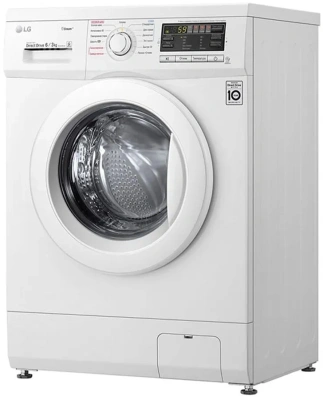 Стиральная машина LG F1296CDS0X класс: B загр.фронтальная макс.:6кг (с сушкой) белый инвертор