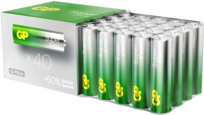 Батарея GP Super Alkaline 15AA21-2CRSWC40 AA (40шт) коробка