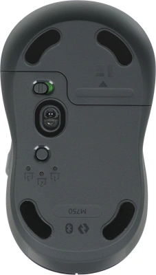 Мышь Logitech M750 графитовый оптическая 4000dpi беспров. BT/Radio USB 5but (910-006269)