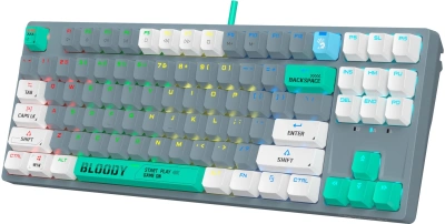 Клавиатура A4Tech S87 Energy механическая серый USB for gamer LED (S87 USB ENERGY ASH) кабель 1.8м