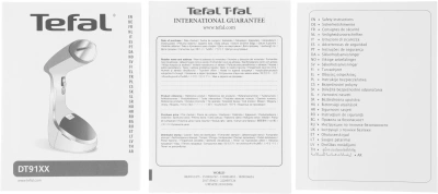 Отпариватель ручной Tefal Access Steam Pocket DT9130E0 1600Вт белый/серебристый