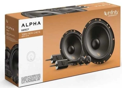 Колонки автомобильные Infinity Alpha 603CF (без решетки) 720Вт 90дБ 4Ом 16.5см (6 1/2дюйм) (ком.:4кол.) компонентные двухполосные