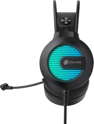 Наушники с микрофоном Оклик HS-L300G черный 2.2м мониторные оголовье (1796949)