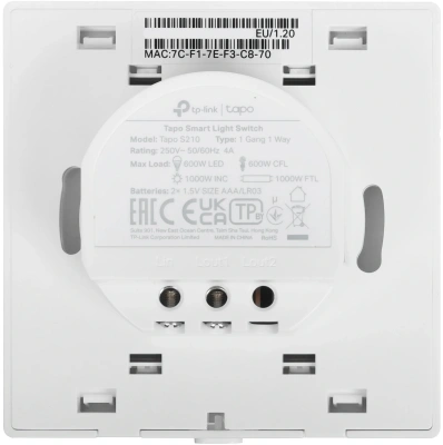 Умный выключатель TP-Link Tapo S210 1-нокл. белый