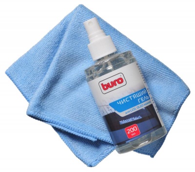 Чистящий набор (салфетки + гель) Buro BU-Glcd для экранов ЖК мониторов блистер 200мл (15 шт. в упаковке)