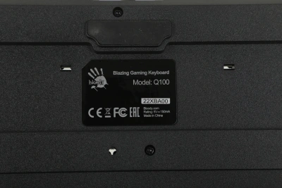 Клавиатура A4Tech Q100 черный USB for gamer LED (Q100 USB) кабель 1.8м