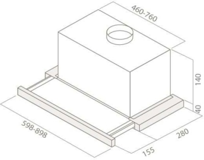 Вытяжка встраиваемая Elica Elite 14 Lux GRVTWH/A/60 серый/стекло белое управление: кнопочное (1 мотор)