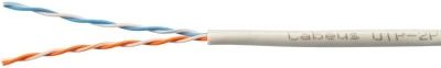 Кабель информационный Cabeus UTP-2P-CAT.5E-SOLID-LSZH-GY кат.5E U/UTP 2 пары LSZH внутренний 305м серый