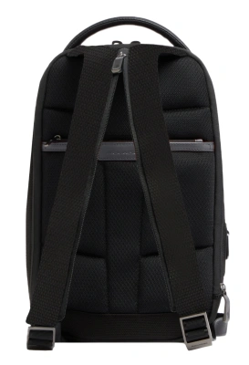 Рюкзак слинг мужской Piquadro Oberon CA7277W150/BLUS темно-синий нейлон/натур.кожа