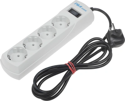 Сетевой фильтр Pilot mini 1.8м (4 розетки) белый (коробка)