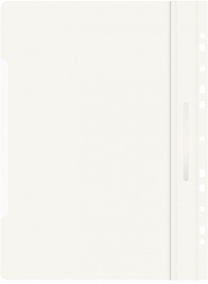 Папка-скоросшиватель Бюрократ PS-P20WH A4 прозрач.верх.лист боков.перф. пластик белый 0.12/0.16