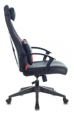 Кресло игровое Zombie Driver черный/красный экокожа с подголов. крестов. пластик