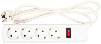 Сетевой фильтр Юнивольт 00-00000387 3м (4 розетки) белый (коробка)