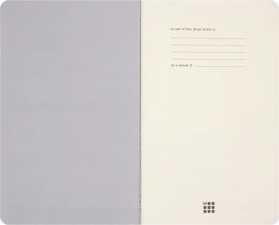 Блокнот Moleskine CAHIER NASA-INSPIRED SKCAHLP7063S2 Large 130х210мм 120стр. нелинованный мягкая обложка серебристый/черный Moon (2шт)