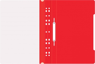 Папка-скоросшиватель Бюрократ PS-P20RED A4 прозрач.верх.лист боков.перф. пластик красный 0.12/0.16