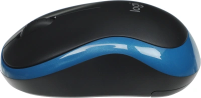 Мышь Logitech M185 черный/синий оптическая 1000dpi беспров. USB для ноутбука 2but (910-002632)