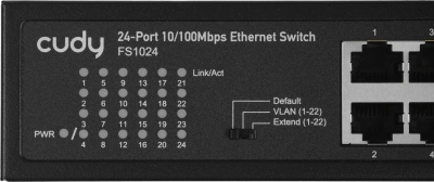 Коммутатор Cudy FS1024 (L2) 24x100Мбит/с неуправляемый