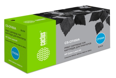 Картридж лазерный Cactus CS-CF450A CF450A черный (12500стр.) для HP CLJ Ent M652dn/M653dn/M681dh с чипом
