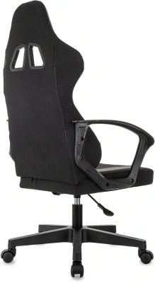 Кресло игровое Knight Optimum черный/серый с подголов. крестов. пластик