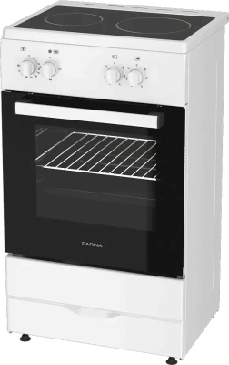 Плита Электрическая Darina 1F 5604 W белый стеклокерамика (без крышки)