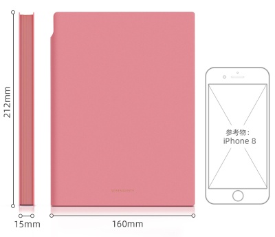 Блокнот Deli 22290PINK 210х143мм искусст. кожа 112л розовый