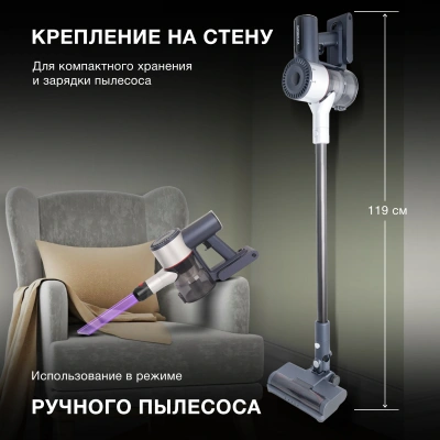Пылесос Hyundai HYV-S7570 380Вт темно-синий/серебристый