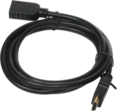 Кабель-удлинитель аудио-видео Buro HDMI (m)/HDMI (f) 1.5м. позолоч.конт. черный (BU-HDMI2.0-EXTND-1.5M)