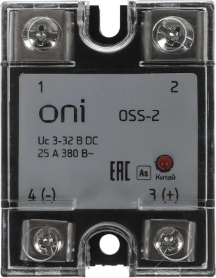 Реле твердотельное IEK Oni OSS-2 одноф. 380В (OSS-2-3-25-B)