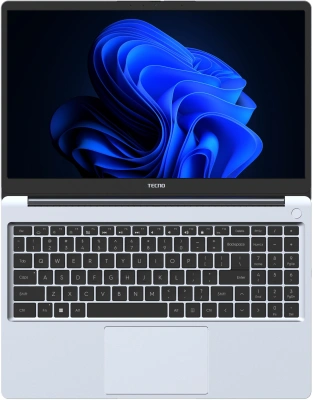 Ноутбук Tecno MegaBook K15SFA Ryzen 5 7535HS 8Gb SSD512Gb AMD Radeon 660M 15.6" IPS FHD (1920x1080) Windows 11 Home silver WiFi BT Cam 6060mAh (71005000541)