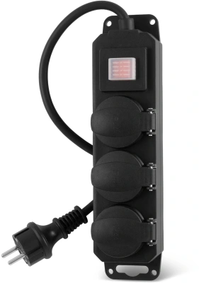 Сетевой фильтр Buro 300MDP-5-B 5м (3 розетки) черный (коробка)