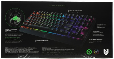 Клавиатура Razer BlackWidow V3 TKL механическая черный/черный USB Multimedia for gamer LED (RZ03-03490700-R3R1) кабель 1.8м