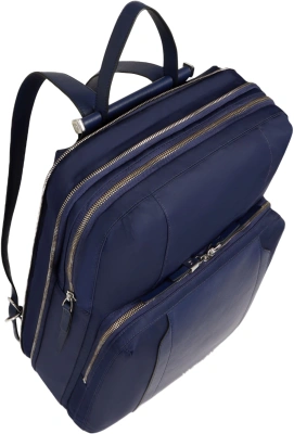 Рюкзак женский Piquadro Lyra CA6216W92T/BLU темно-синий нейлон/натур.кожа