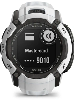 Смарт-часы Garmin Instinct 2X Solar 50мм 1" MIP корп.белый/черный рем.белый (010-02805-04)