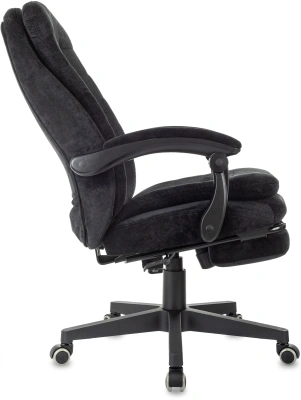 Кресло руководителя Бюрократ T-9950MSG-F Fabric черный Light-20 крестов. пластик подст.для ног