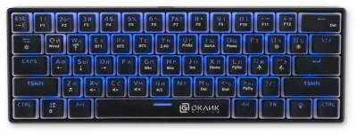 Клавиатура Оклик K763W механическая черный USB беспроводная BT/Radio Multimedia for gamer LED (1920548) кабель 1.5м