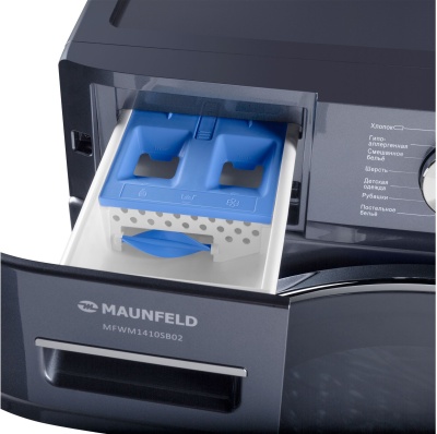 Стиральная машина Maunfeld MFWM1410SB02 класс: A+++ загр.фронтальная макс.:10кг темно-серебристый инвертор