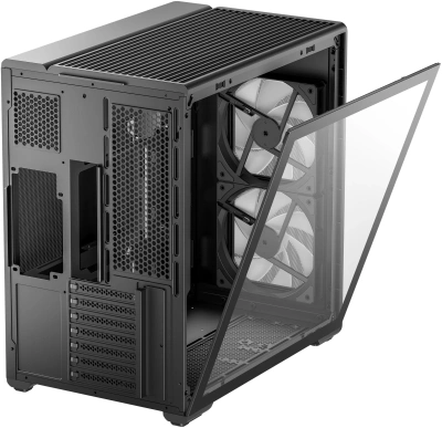 Корпус Deepcool CG590 MESH 2F черный без БП ATX 11x120mm 2xUSB3.0 audio bott PSU