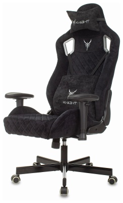 Кресло игровое Knight Outrider LTD черный Light-20 с подголов. крестов. металл