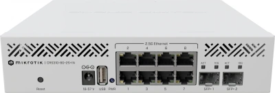 Коммутатор MikroTik CRS310-8G+2S+IN (L3) 8x2.5Гбит/с 2SFP+ управляемый
