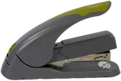 Степлер настольный Kw-Trio 5618GR/GREEN Soft-Touch 24/6 24/8 26/6 26/8 (40листов) снижение усилия серый/зеленый 100скоб