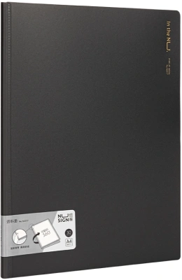 Папка с 30 прозр.вклад. Deli Nusign NS517BLACK A4 полипропилен черный