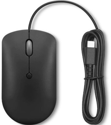 Мышь Lenovo 400 черный оптическая 2400dpi USB-C 3but (GY51D20875)