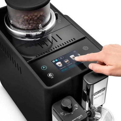 Кофемашина Delonghi Rivelia EXAM440.55.B 1450Вт серебристый/черный