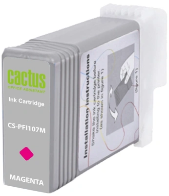 Картридж струйный Cactus CS-PFI107M PFI-107 M пурпурный (130мл) для Canon IP iPF670/iPF680/iPF685/iPF770/iPF780/iPF785/ с чипом