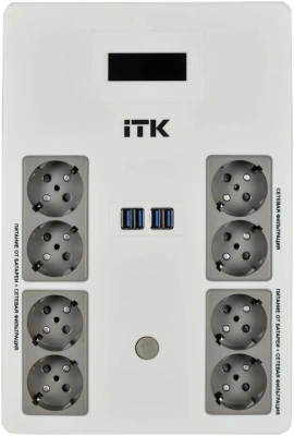 Источник бесперебойного питания ITK Electra EST8-1000VA-1-001 600Вт 1000ВА черный