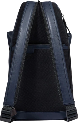 Рюкзак слинг Piquadro Harper CA6784AP/BLUTM синий/коричневый натур.кожа