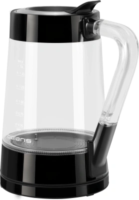 Чайник электрический Polaris PWK 1715CGLD 1.7л. 2200Вт черный корпус: стекло/пластик