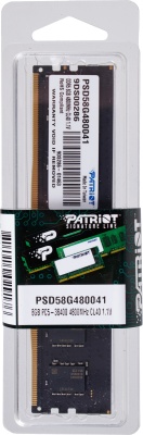Память DDR5 8GB 4800MHz Patriot PSD58G480041 Signature RTL PC5-38400 CL40 DIMM UDIMM 288-pin 1.1В single rank Ret